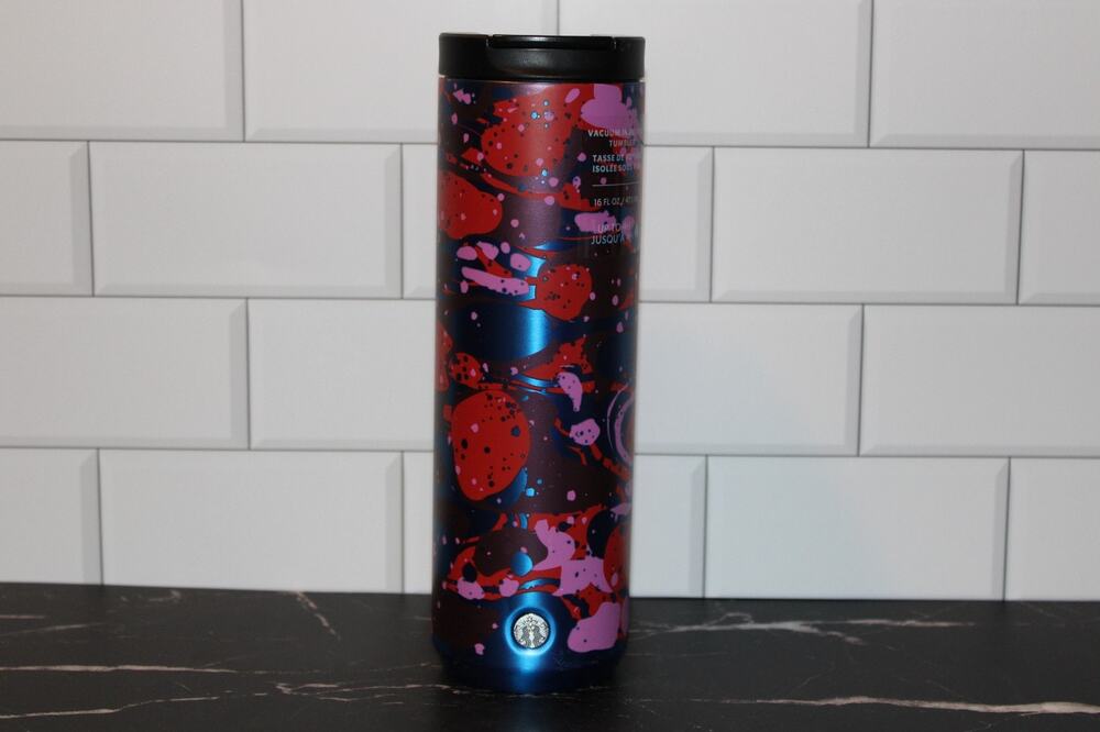 Starbucks 2022 Christmas Tumbler BLUE CANDY Stainless Vacuum Insulated 16oz NWT